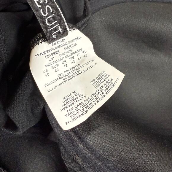 Miraclesuit NWOT Rock Solid Marina Underwire Tankini Top Black Size 10 Draped - Picture 4 of 7